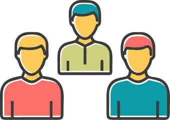 man icon vector set, icon offset fill