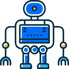 Naklejka premium technology robot, icon offset fill