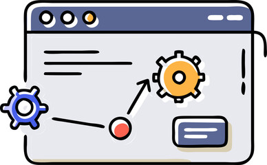 web development, icon doodle offset fill