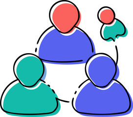 meetup icon, icon doodle offset fill