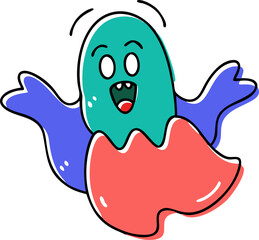 Obraz premium boo, icon doodle offset fill