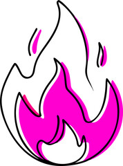 Fototapeta premium fire, icon doodle offset fill