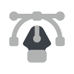 Vector icon. vector, pen, graphic design, edit tools, pen tool, graphic tool, tool, path, interface. Vector icon illustration
