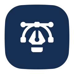 Vector icon. vector, pen, graphic design, edit tools, pen tool, graphic tool, tool, path, interface. Vector icon illustration