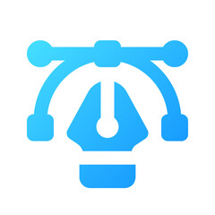 Vector icon. vector, pen, graphic design, edit tools, pen tool, graphic tool, tool, path, interface. Vector icon illustration