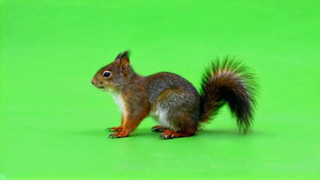 squirrel on green screen, green mat video