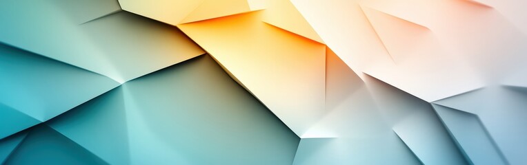 Obraz premium Light green and yellow geometric shapes forming a sharp and minimalistic