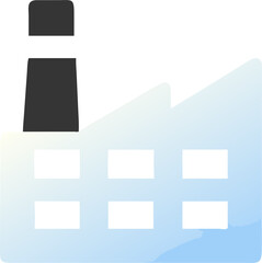 Fototapeta premium factory, icon colored shapes gradient