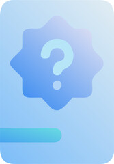 islamic quiz without text, icon colored shapes gradient