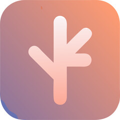 Obraz premium design modern and attractive app icon logo of tree, icon colored shapes gradient