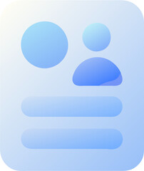 user register, icon colored shapes gradient