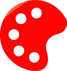 Fototapeta premium art palette, icon colored shapes gradient