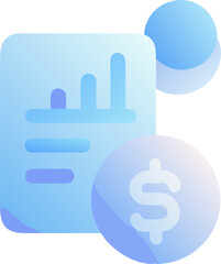 Obraz premium evaluation of financial indicators, icon colored shapes gradient