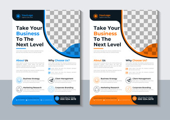 Modern Corporate Flyer Design Template, Marketing, Professional, Annual Report, layout, Vector Illustrator