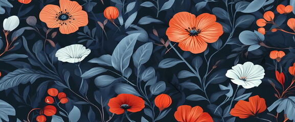 Abstract floral art background