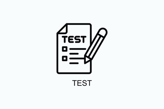 test document with pencil, black outline clip art preview