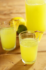 summertime lime pineapple mocktail cocktail