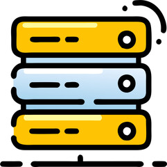 server, icon broken line