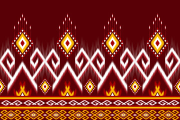 This high resolution image features a traditional geometric ikat pattern in vibrant colors, perfect for use in fashion designs, digital backgrounds, ethnic art projects, and as decorative prints.