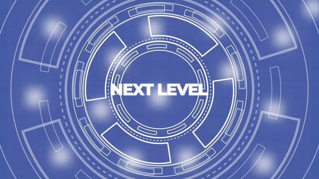 Next level text animation with technology background.