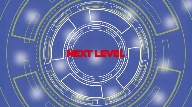 Next level text animation with technology background.