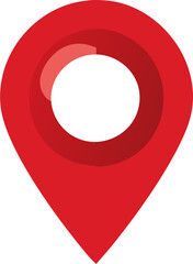 red map location pin, icon
