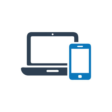 recommend clip art: Laptop And Smart Phone Icon, Laptop computer with cell phone icon