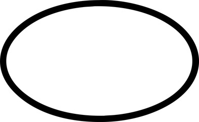 a simple circle or oval with no content inside empty it can be surrounded by a thin ring that