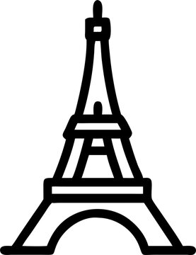 la torre effiel on a white background, icon