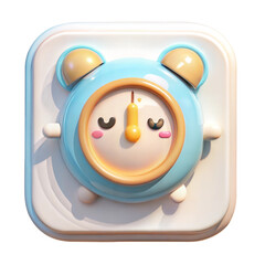 alarm cute 3d illustration icon