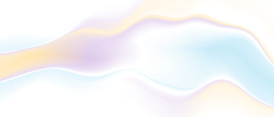 Abstract colorful light holographic liquid wave futuristic background. Pastel retro banner vector design