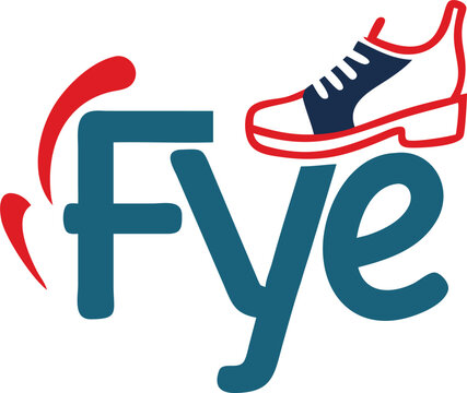 shoes and clothes logo fye, icon