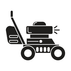 Lawn mower icon vector on white background