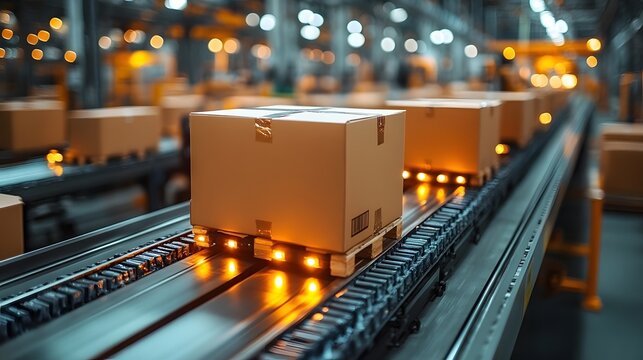 Automated systems sorting parcels in a freight forwarding distribution warehouse