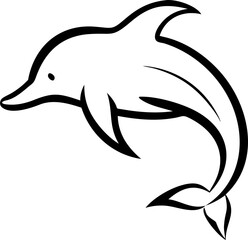Obraz premium dolphin, icon