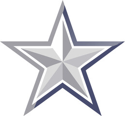 Fototapeta premium metalic star icon, icon