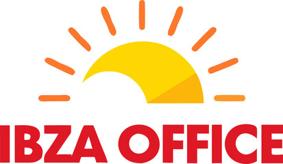 half of the sun, only above part inside of the sun colour yellow below and red above both yellow