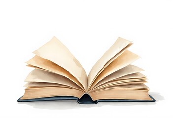 Obraz premium Stack of books watercolour, isolated on white background. Vector illustration 