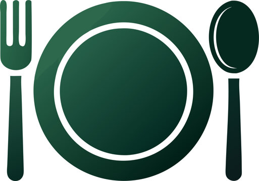 dish, spone, flusk icon dark green, icon