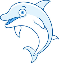 suprised dolphine, icon