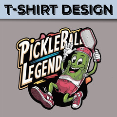  Pickleball Legend  Typography T-Shirt Design