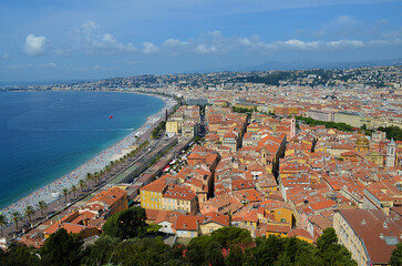 view of the old own in Nice, France