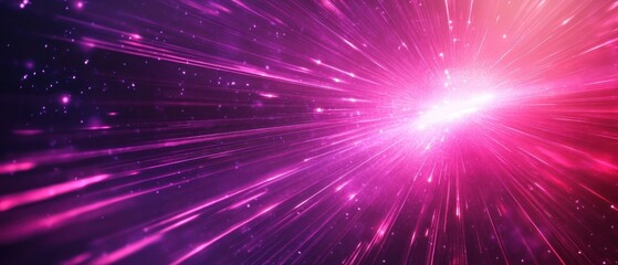 A vibrant cosmic burst of light and color, suggesting motion and energy in space.