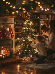 New Year and Christmas graphic advertising background