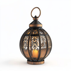 Elegant lantern on a white background
