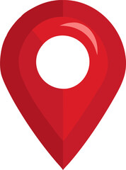 red map location pin, icon