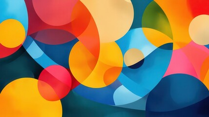 Abstract digital artwork of interconnected healthcare systems, vibrant colors, and geometric patterns, global medical network,