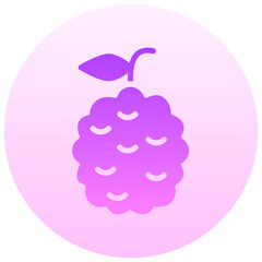 berry round gradient vector icon