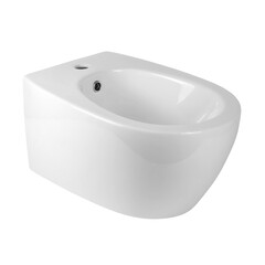 Bidet sospeso in ceramica lucida bianca