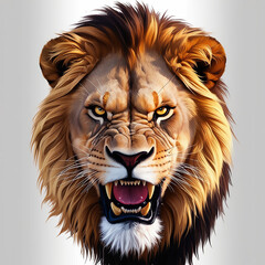 Naklejka premium snarling lion